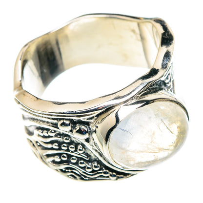 Rainbow Moonstone Rings handcrafted by Ana Silver Co - RING89469