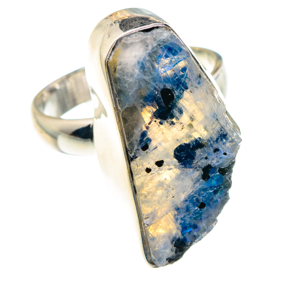 Rainbow Moonstone Rings handcrafted by Ana Silver Co - RING89470