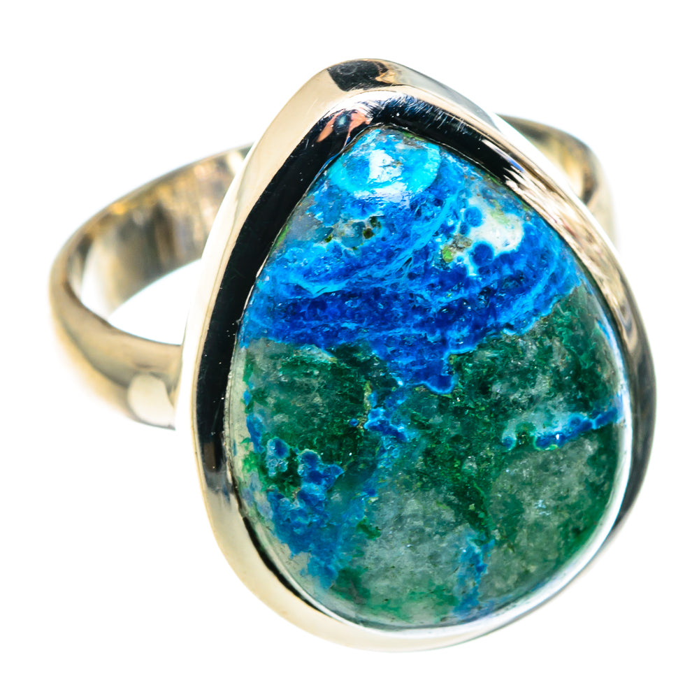 Azurite Malachite Rings handcrafted by Ana Silver Co - RING89471