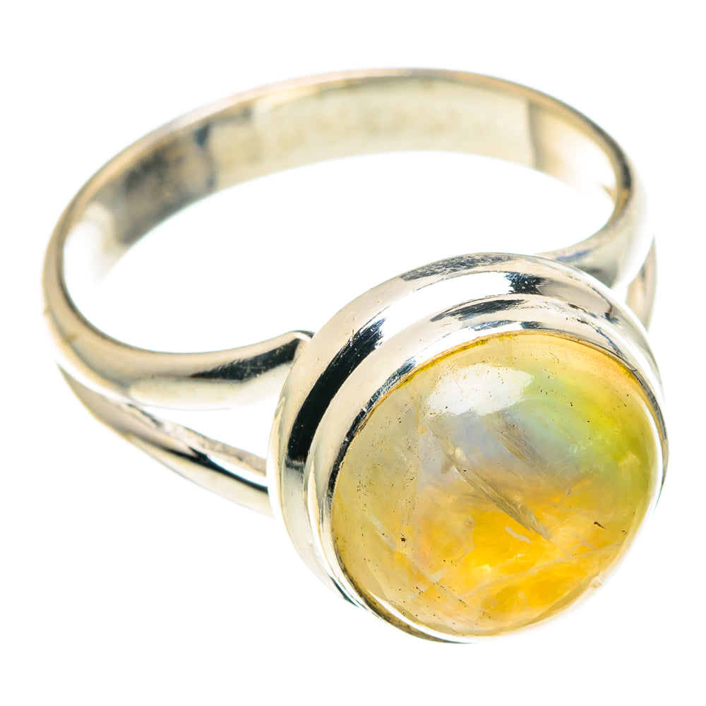 Yellow Moonstone Rings handcrafted by Ana Silver Co - RING89475