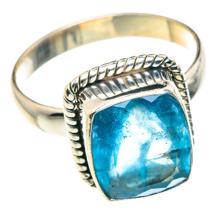 Blue Fluorite Rings handcrafted by Ana Silver Co - RING89478