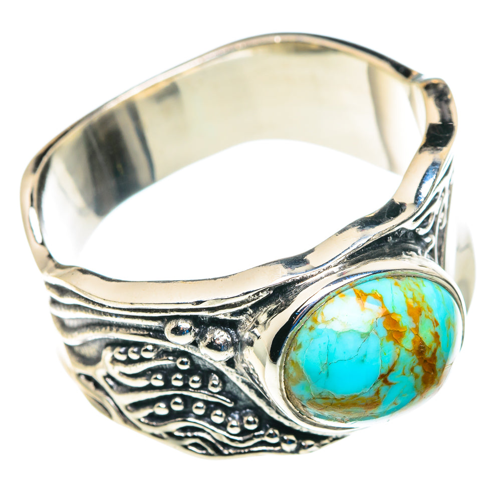 Tibetan Turquoise Rings handcrafted by Ana Silver Co - RING89481