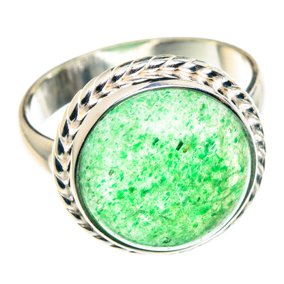 Green Aventurine Rings handcrafted by Ana Silver Co - RING89486