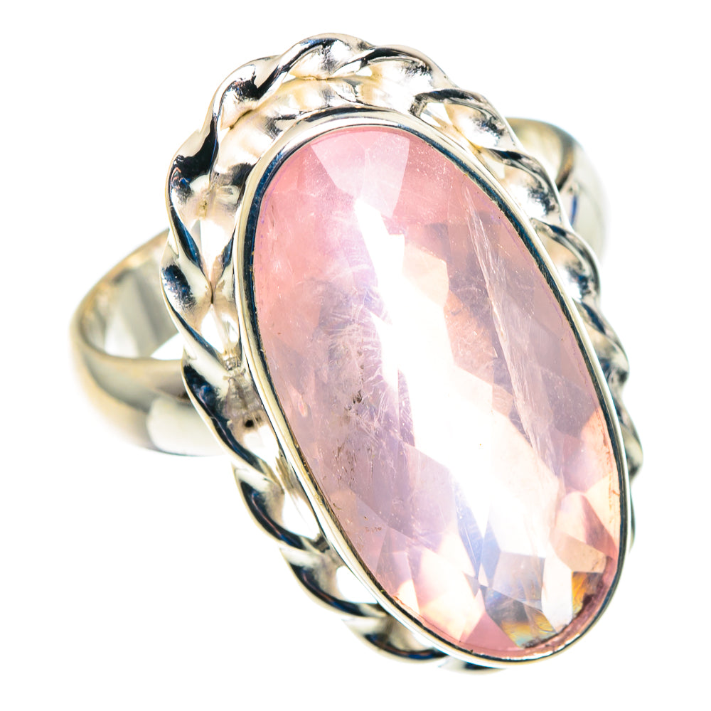 Rose Quartz Rings handcrafted by Ana Silver Co - RING89493