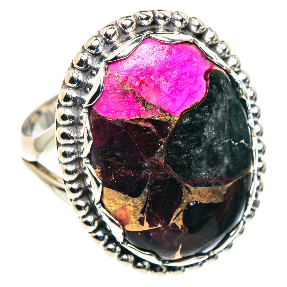 Purple Copper Composite Turquoise Rings handcrafted by Ana Silver Co - RING89504