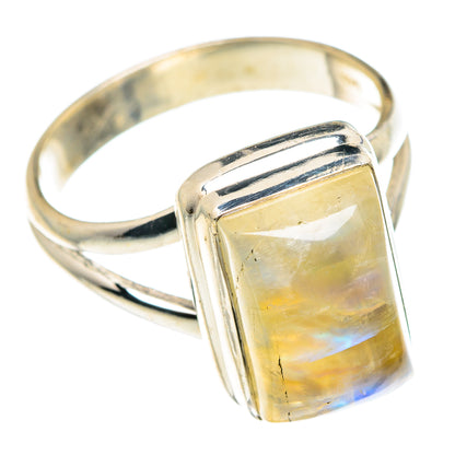 Yellow Moonstone Rings handcrafted by Ana Silver Co - RING89507