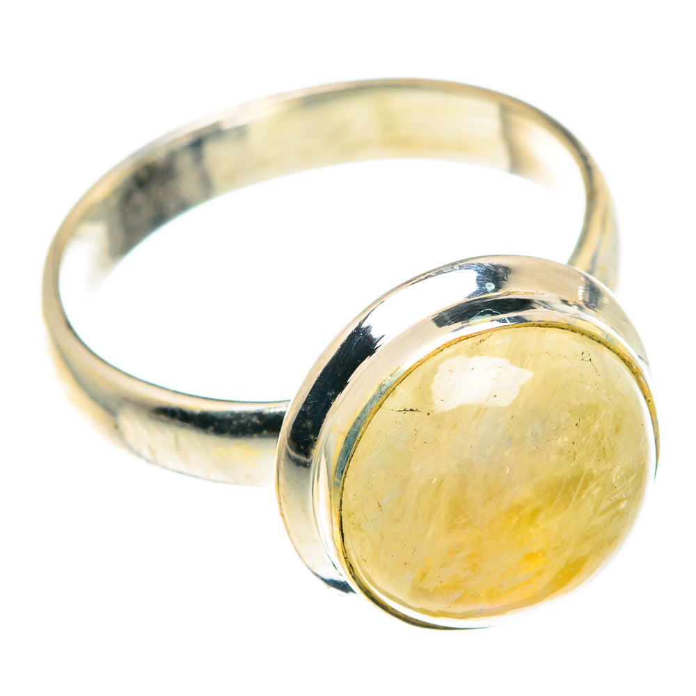 Yellow Moonstone Rings handcrafted by Ana Silver Co - RING89509