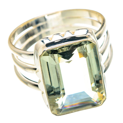Green Amethyst Rings handcrafted by Ana Silver Co - RING89547