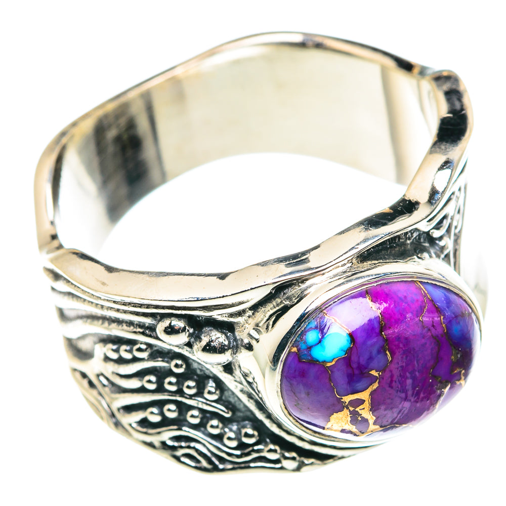 Purple Copper Composite Turquoise Rings handcrafted by Ana Silver Co - RING89560