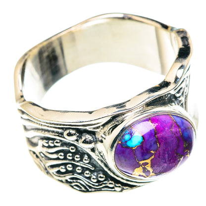 Purple Copper Composite Turquoise Rings handcrafted by Ana Silver Co - RING89560
