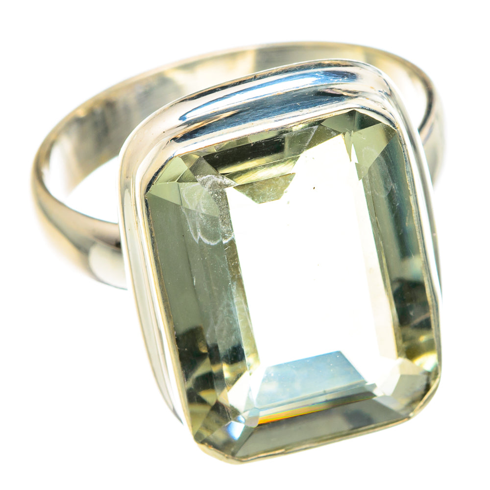 Green Amethyst Rings handcrafted by Ana Silver Co - RING89576