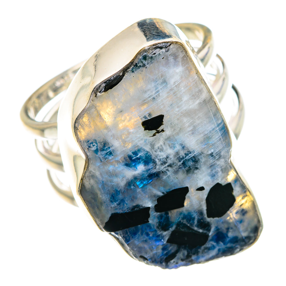 Rainbow Moonstone Rings handcrafted by Ana Silver Co - RING89597