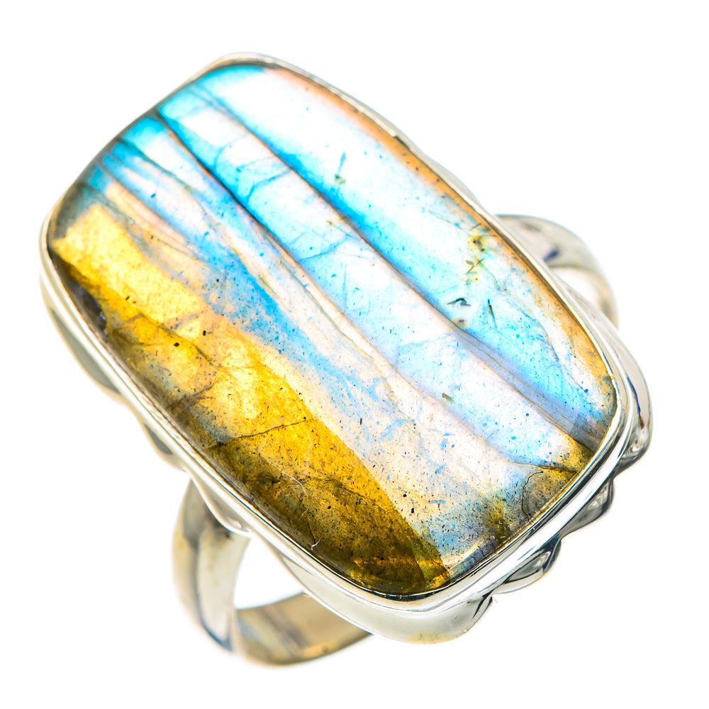 Labradorite Rings handcrafted by Ana Silver Co - RING89611
