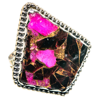 Purple Copper Composite Turquoise Rings handcrafted by Ana Silver Co - RING89625