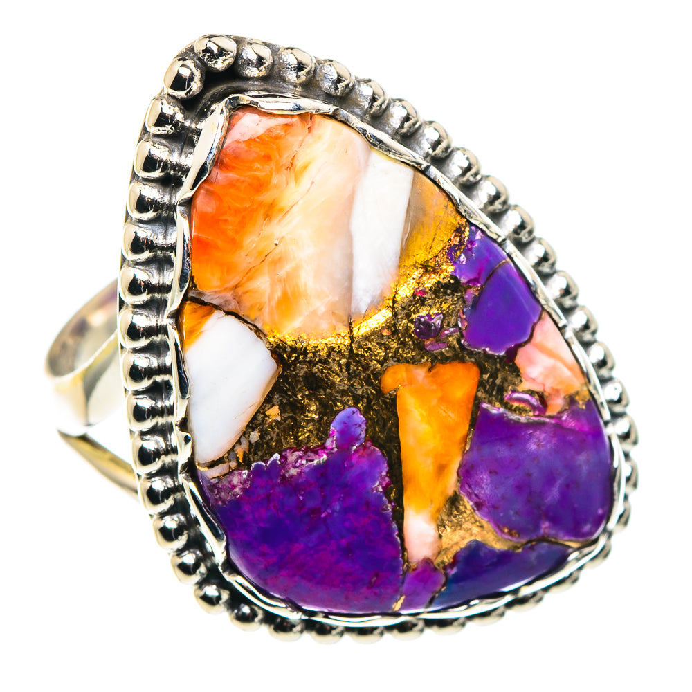 Purple Copper Composite Turquoise Rings handcrafted by Ana Silver Co - RING89627