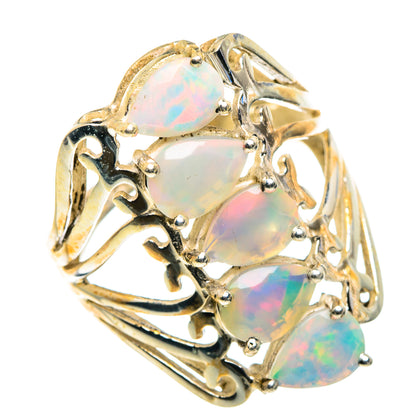 Rainbow Moonstone Rings handcrafted by Ana Silver Co - RING89640