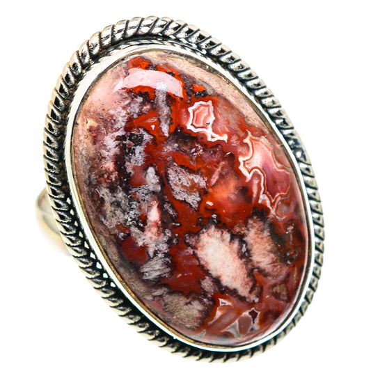Crazy Lace Agate Rings handcrafted by Ana Silver Co - RING89655