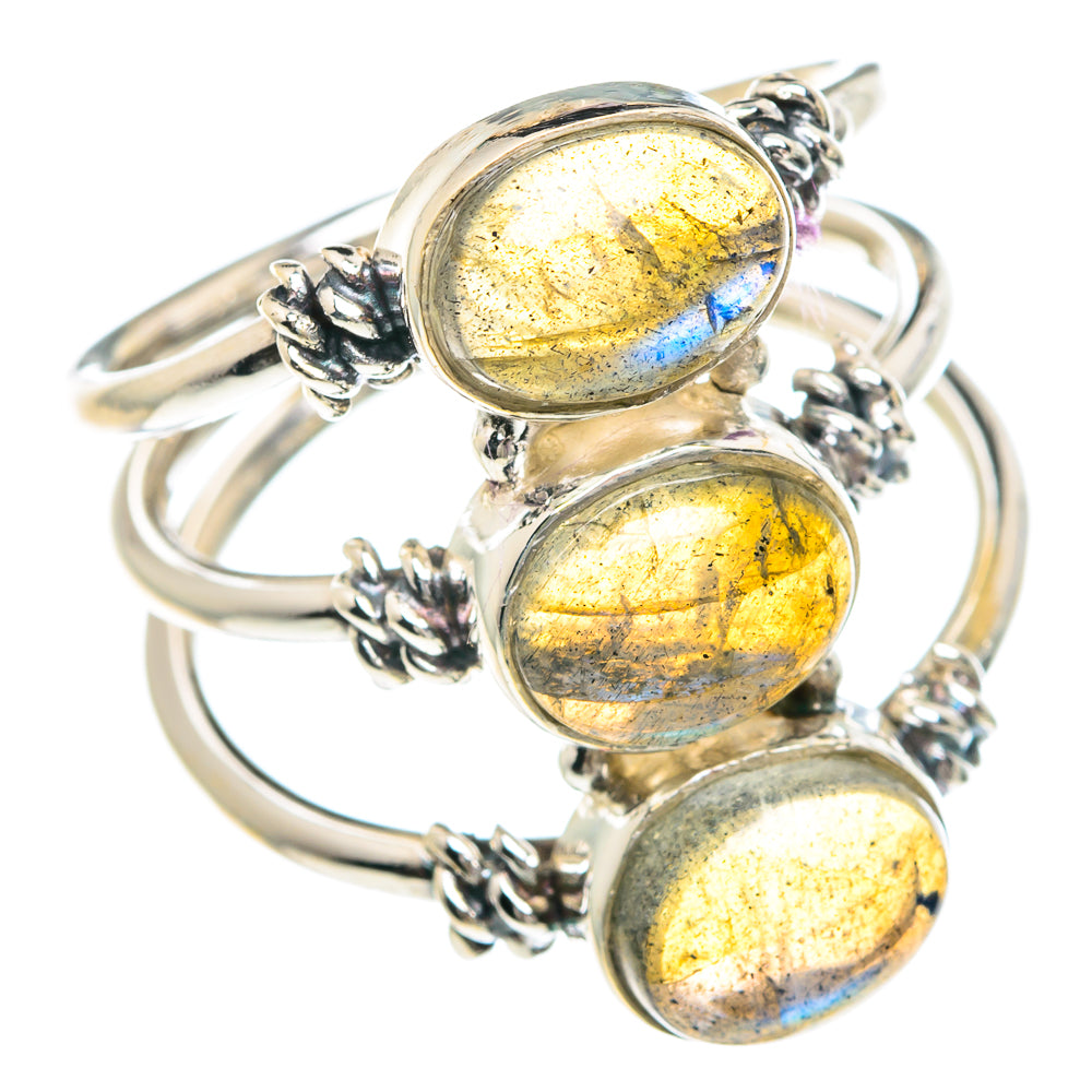 Labradorite Rings handcrafted by Ana Silver Co - RING89676