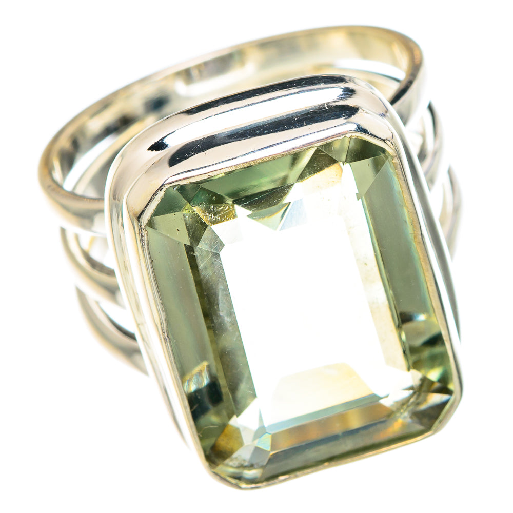 Green Amethyst Rings handcrafted by Ana Silver Co - RING89682