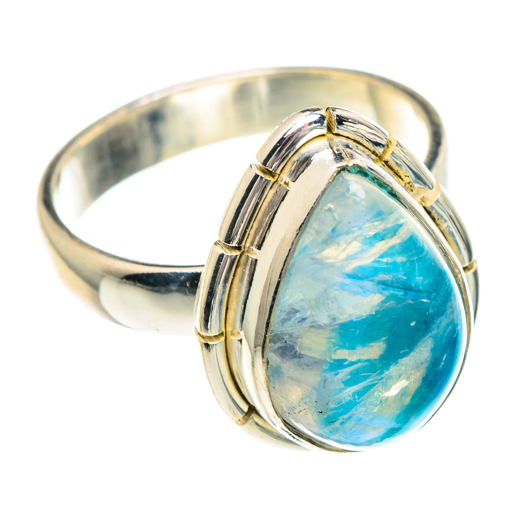 Rainbow Moonstone Rings handcrafted by Ana Silver Co - RING89684