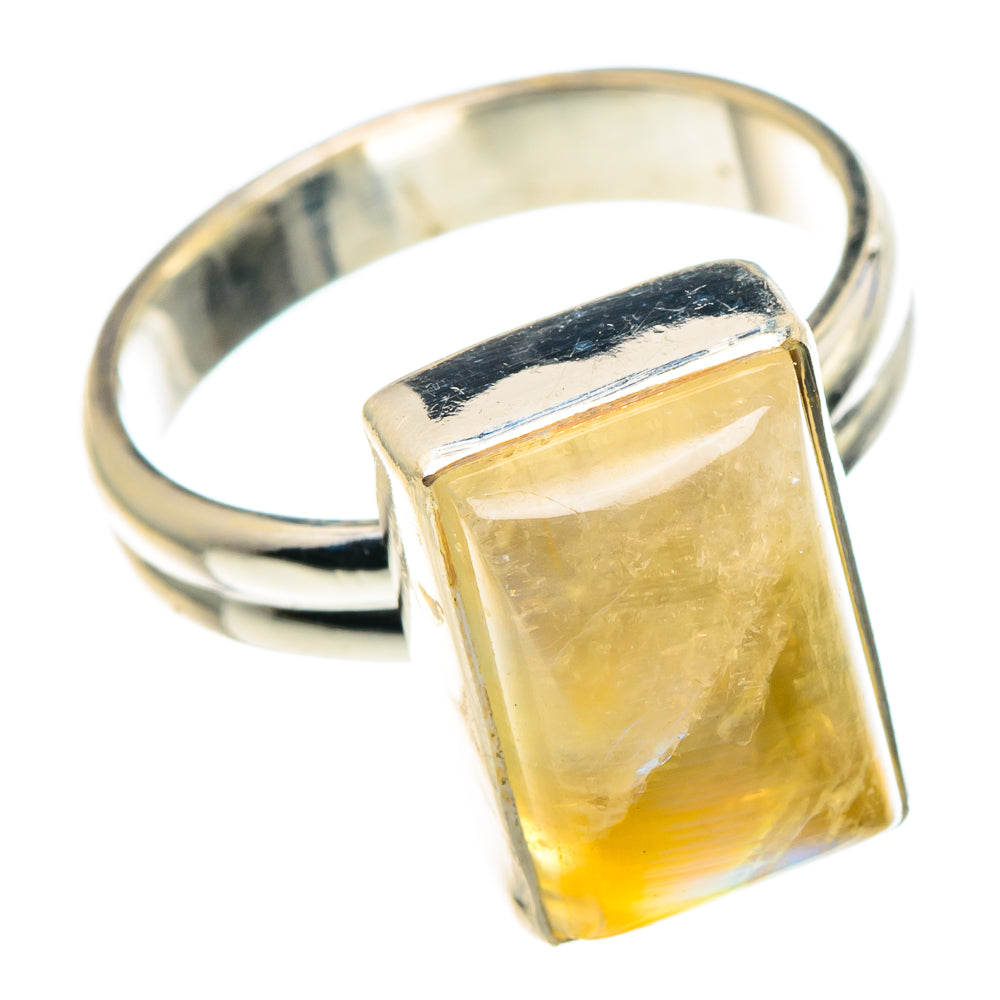 Yellow Moonstone Rings handcrafted by Ana Silver Co - RING89708