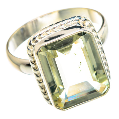 Green Amethyst Rings handcrafted by Ana Silver Co - RING89718