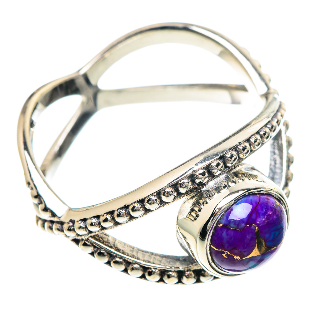 Purple Copper Composite Turquoise Rings handcrafted by Ana Silver Co - RING89729