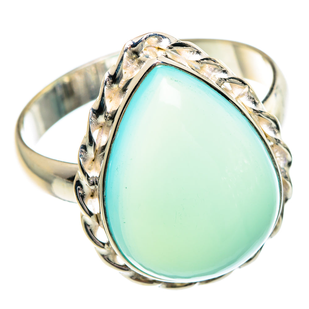 Aqua Chalcedony Rings handcrafted by Ana Silver Co - RING89743