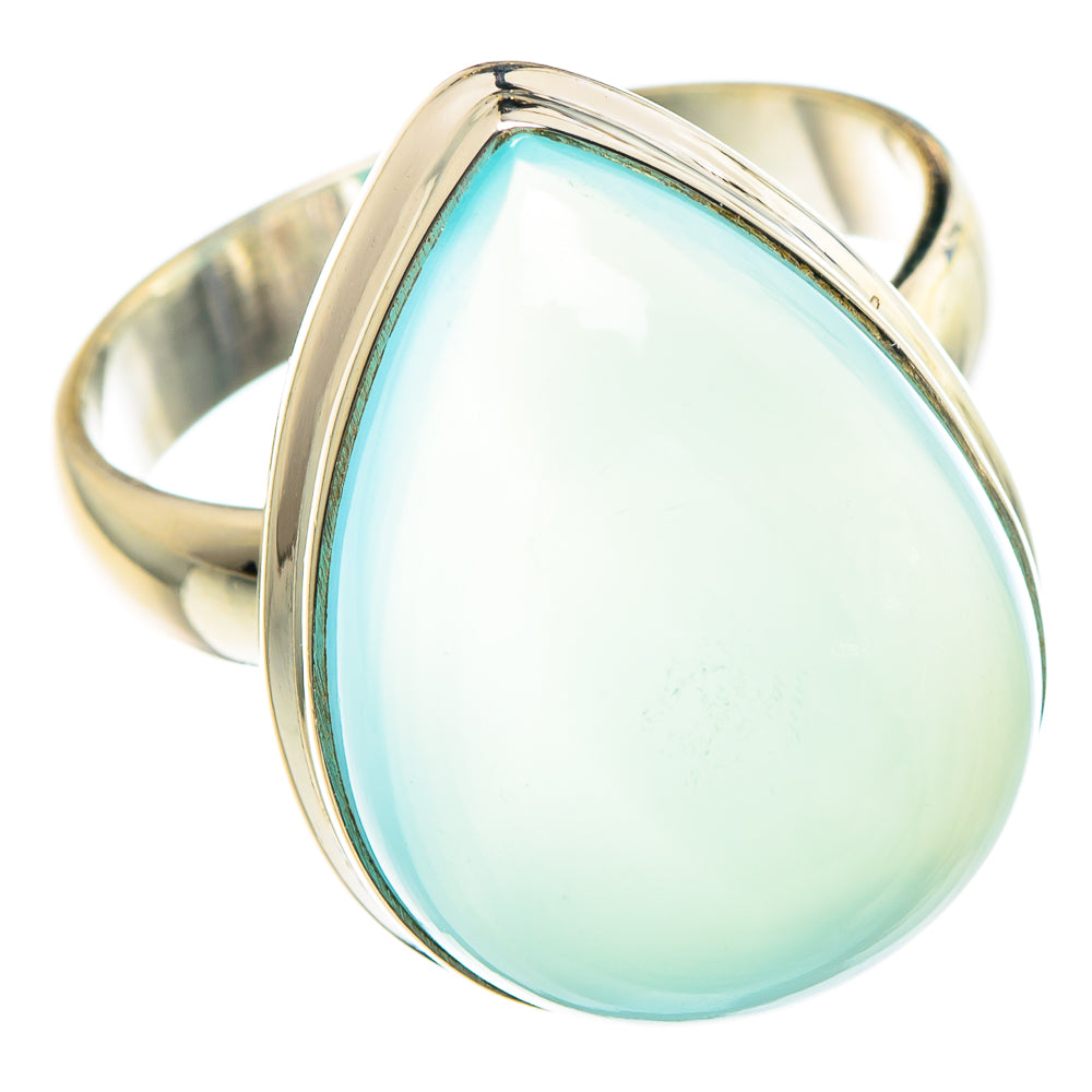 Aqua Chalcedony Rings handcrafted by Ana Silver Co - RING89748