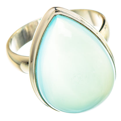 Aqua Chalcedony Rings handcrafted by Ana Silver Co - RING89748