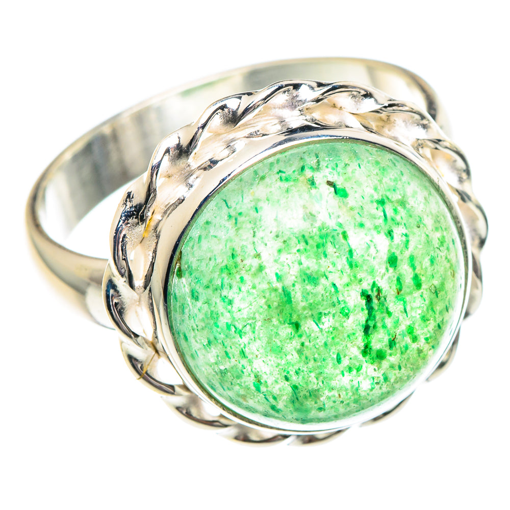 Green Aventurine Rings handcrafted by Ana Silver Co - RING89753