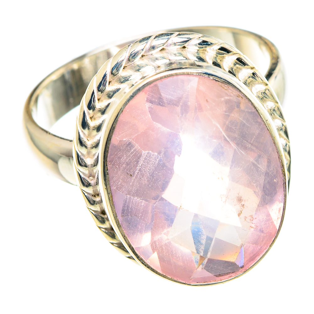 Rose Quartz Rings handcrafted by Ana Silver Co - RING89761