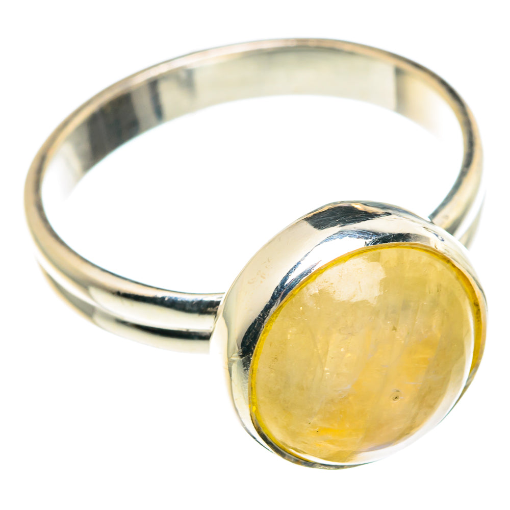Yellow Moonstone Rings handcrafted by Ana Silver Co - RING89774