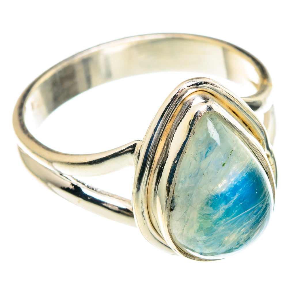 Rainbow Moonstone Rings handcrafted by Ana Silver Co - RING89784