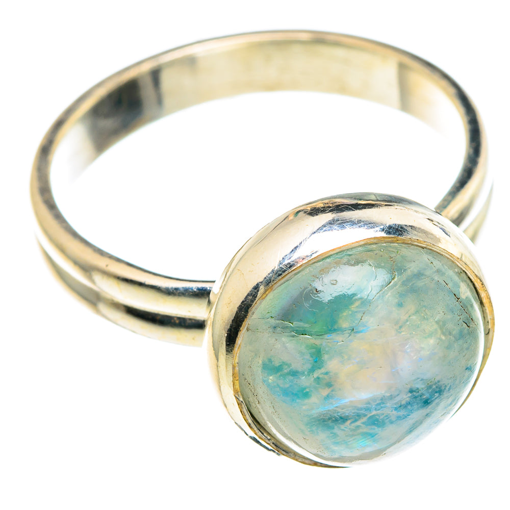 Rainbow Moonstone Rings handcrafted by Ana Silver Co - RING89788