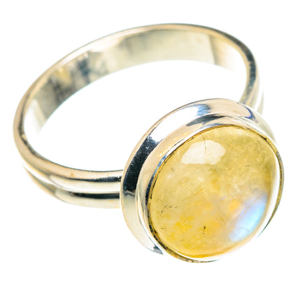 Yellow Moonstone Rings handcrafted by Ana Silver Co - RING89806 - Photo 2