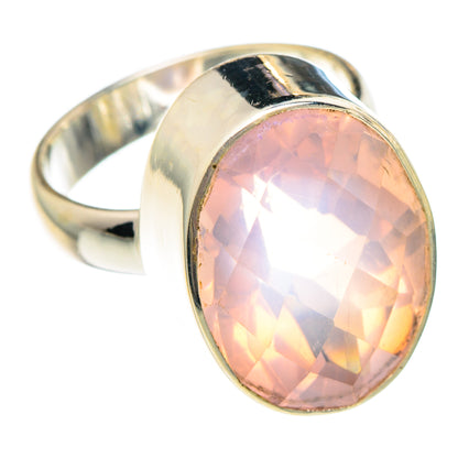 Rose Quartz Rings handcrafted by Ana Silver Co - RING89824