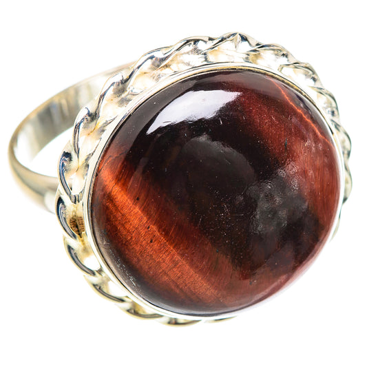 Red Tiger Eye Rings handcrafted by Ana Silver Co - RING89882 - Photo 2