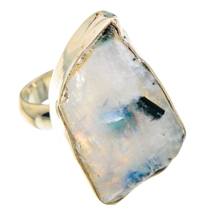 Rainbow Moonstone Rings handcrafted by Ana Silver Co - RING89900