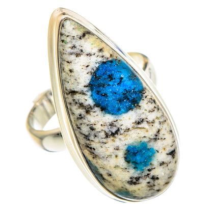 K2 Blue Azurite Rings handcrafted by Ana Silver Co - RING89917
