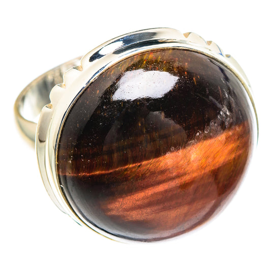Red Tiger Eye Rings handcrafted by Ana Silver Co - RING89925