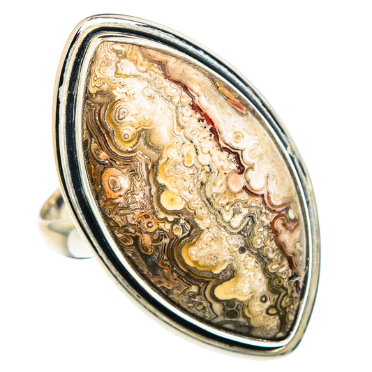Laguna Lace Agate Rings handcrafted by Ana Silver Co - RING89927