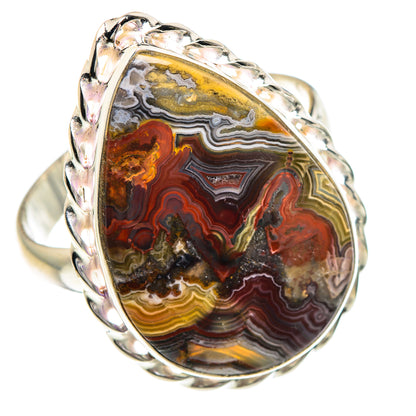 Crazy Lace Agate Rings handcrafted by Ana Silver Co - RING89929