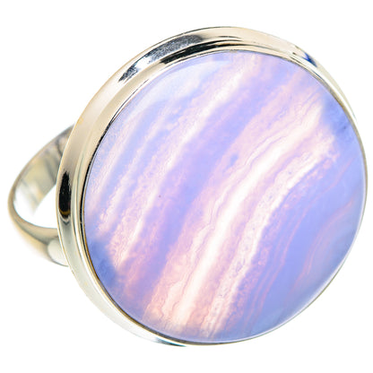Blue Lace Agate Rings handcrafted by Ana Silver Co - RING89945