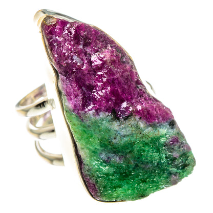 Ruby Zoisite Rings handcrafted by Ana Silver Co - RING89950 - Photo 2