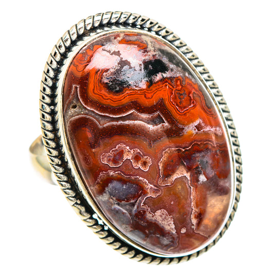 Crazy Lace Agate Rings handcrafted by Ana Silver Co - RING89964