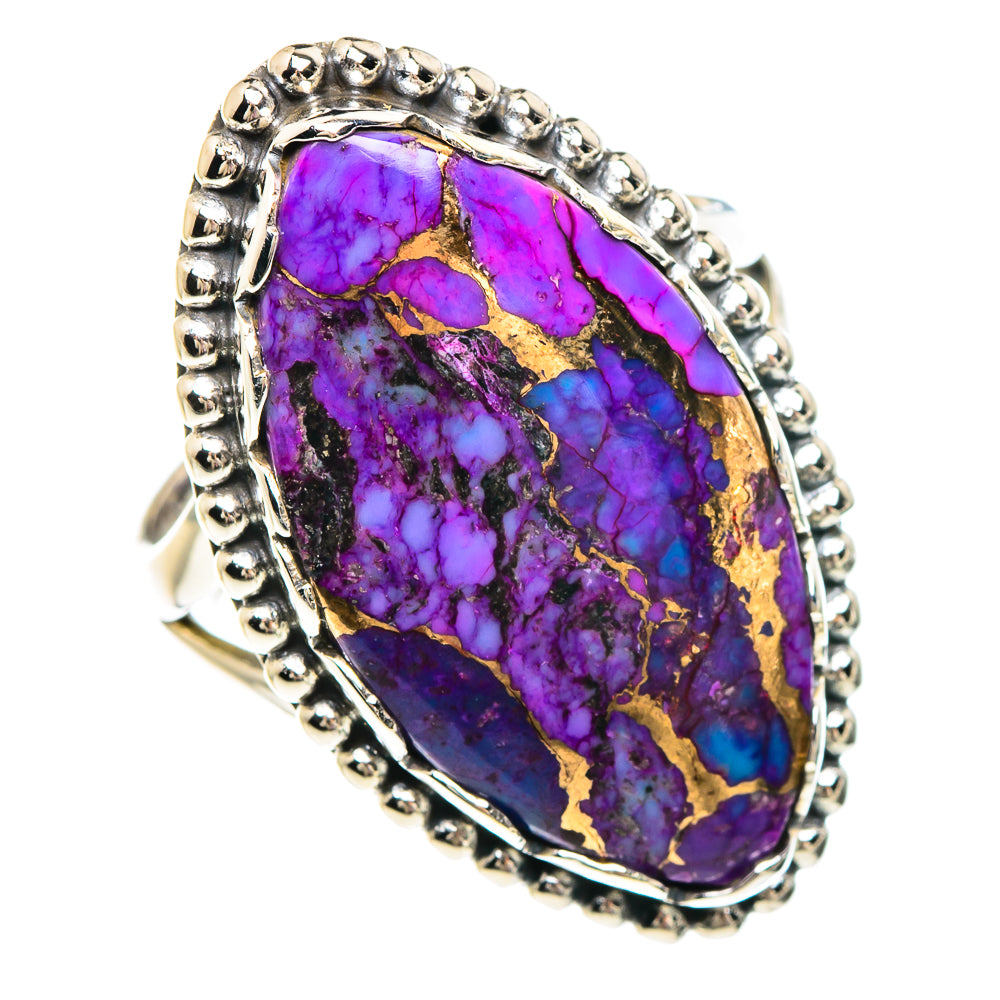 Purple Copper Composite Turquoise Rings handcrafted by Ana Silver Co - RING89975