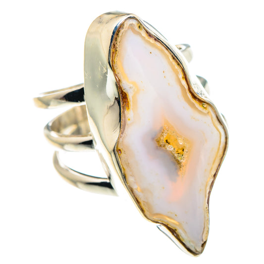White Geode Slice Rings handcrafted by Ana Silver Co - RING89978
