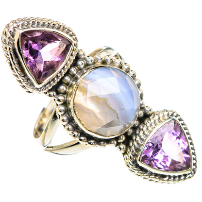 Blue Lace Agate Rings handcrafted by Ana Silver Co - RING89988