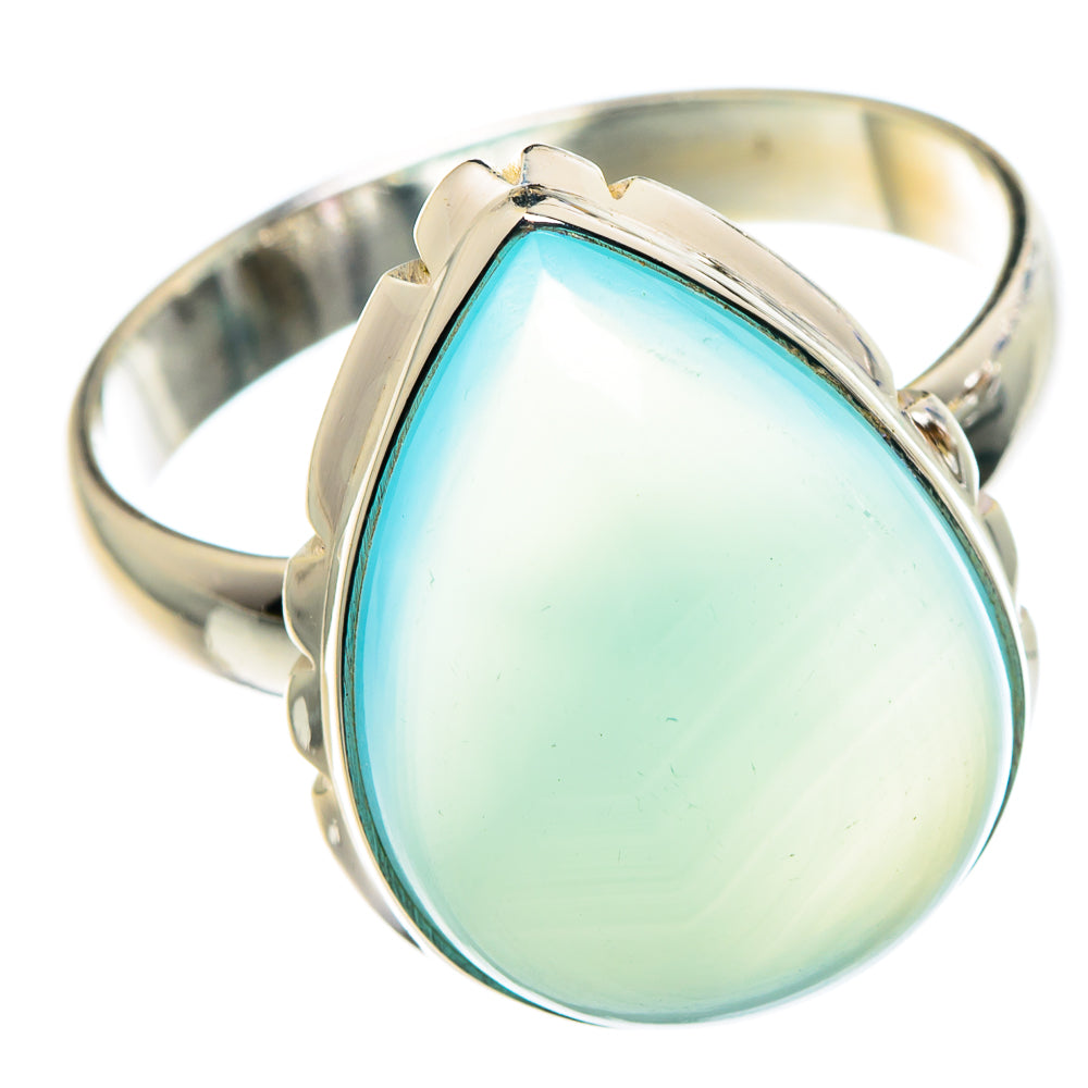 Aqua Chalcedony Rings handcrafted by Ana Silver Co - RING89998